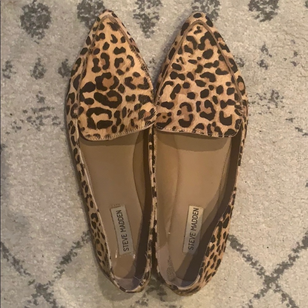 Steve Madden Feather Genuine Calf Hair Loafers